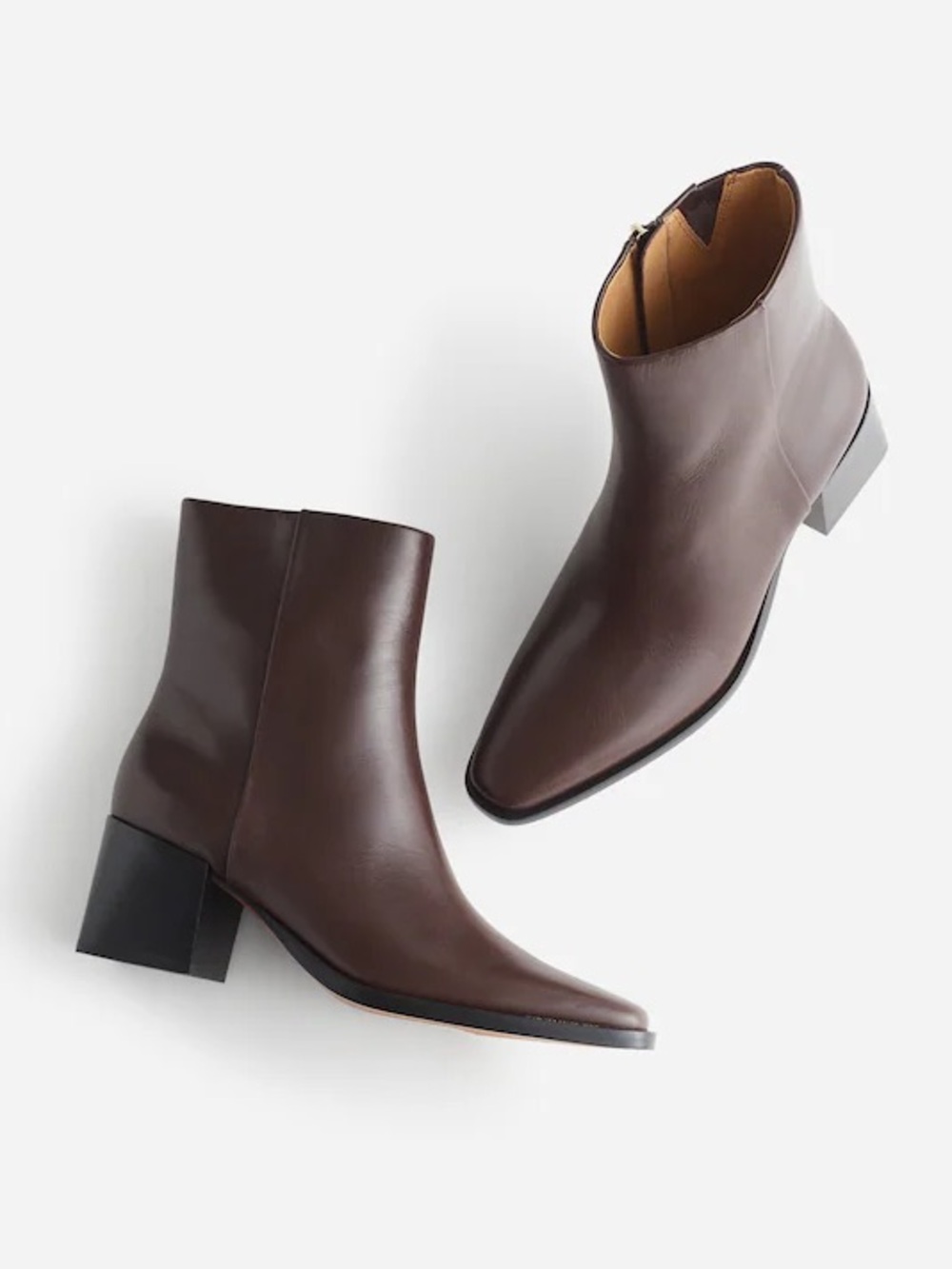Women's Madewell Ardin Leather Ankle Boots in Coffee